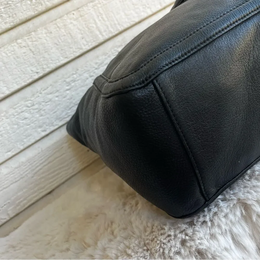 TORY BURCH Black XL Amanda Marion Travel JUMBO Fleming Emerson Tote Shoulder Bag
